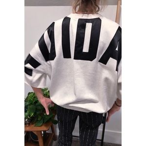 Adidas white short sleeve pull over